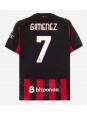 Muži Futbalové oblečenie AC Milan Santiago Gimenez #7 2025-26 Krátky Rukáv - Domáci